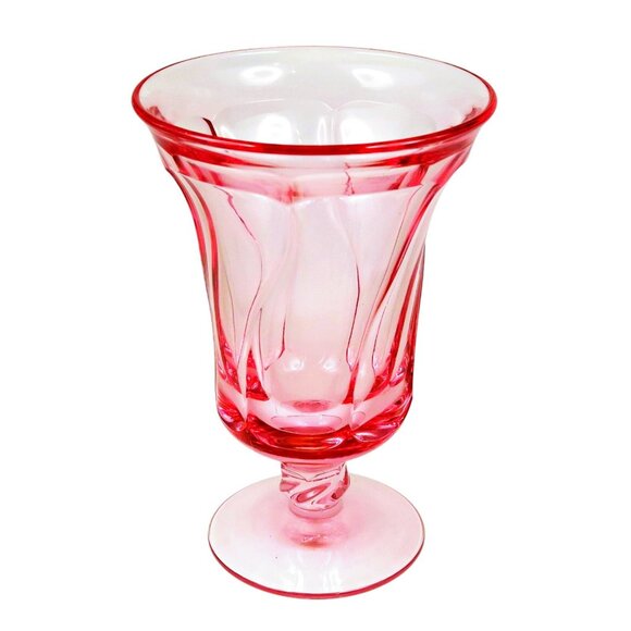 Fostoria Jamestown Pink Iced Tea Glass Vintage 1960s-70s 6" Swirl Stemware - Picture 3 of 4